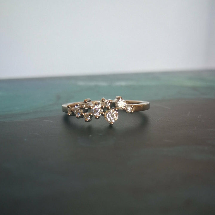 Cluster Moissanite Ring