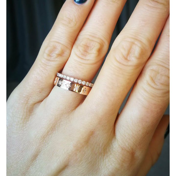 Pavé Moissanite Eternity Band