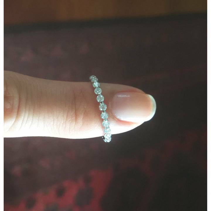 Floating Moissanite Eternity Ring