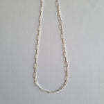 Skinny Paperclip Chain Necklace in Sterling Silver