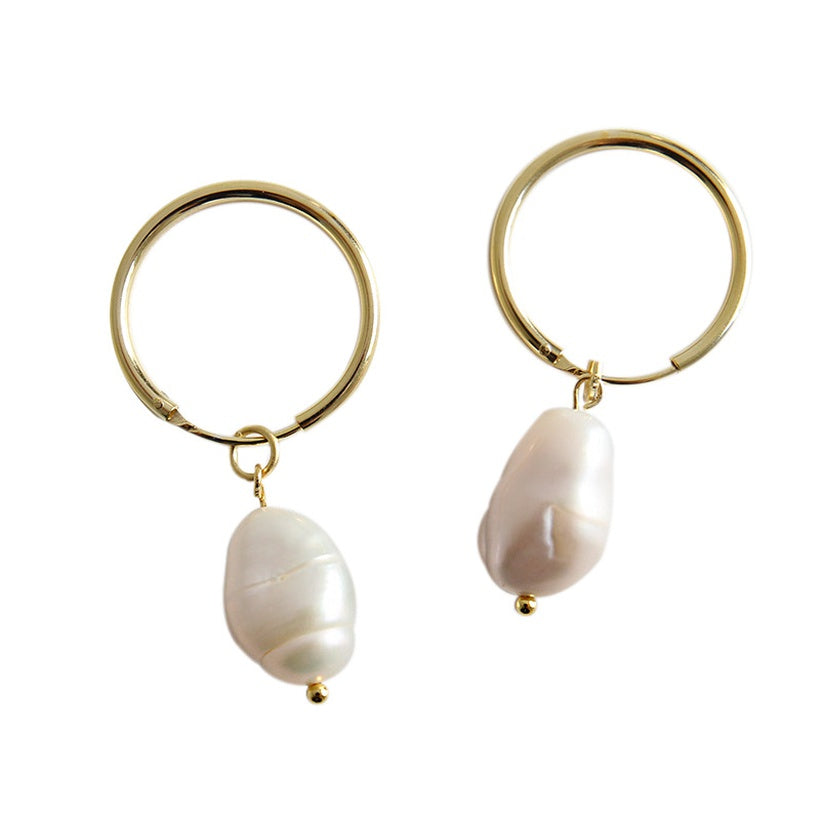 Pearl of Great Price Sterling Silver & Pearl Hoop Earrings – Tracy Hibsman  Studio