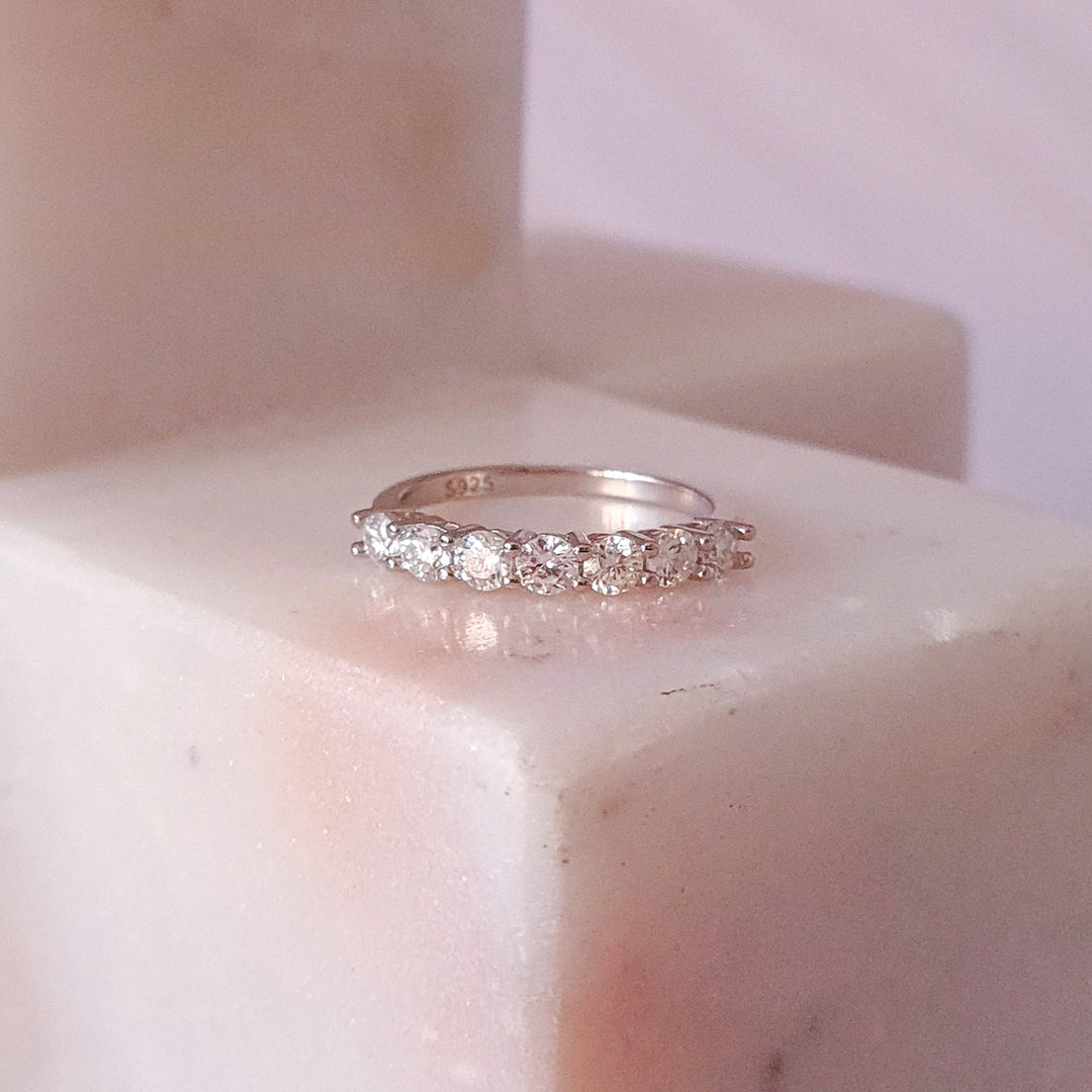 Seven Stone Moissanite Band