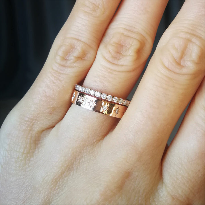 Pavé Moissanite Eternity Band