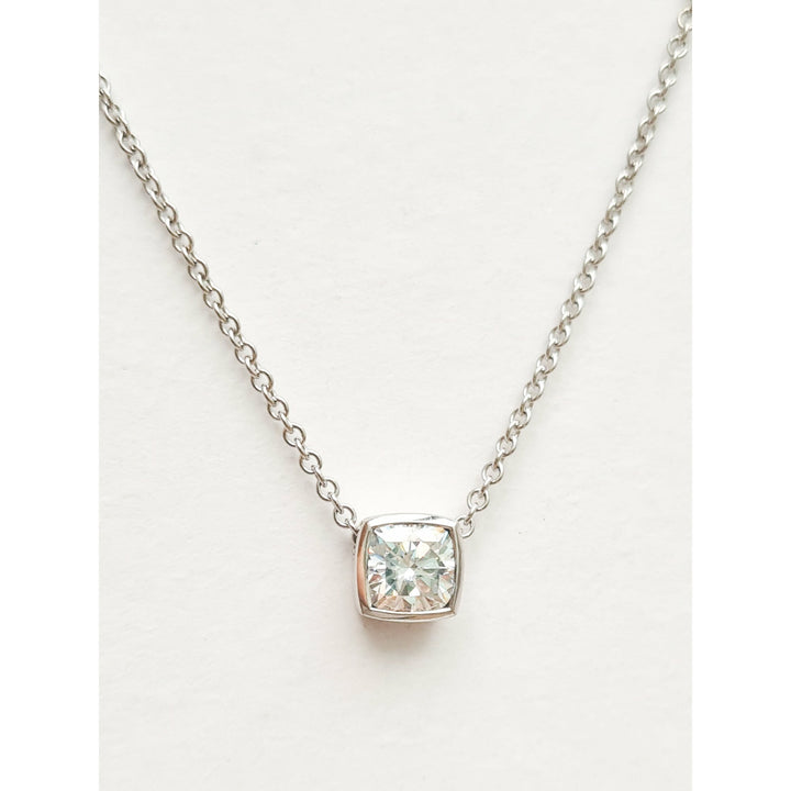 Cushion Moissanite Pendant Necklace