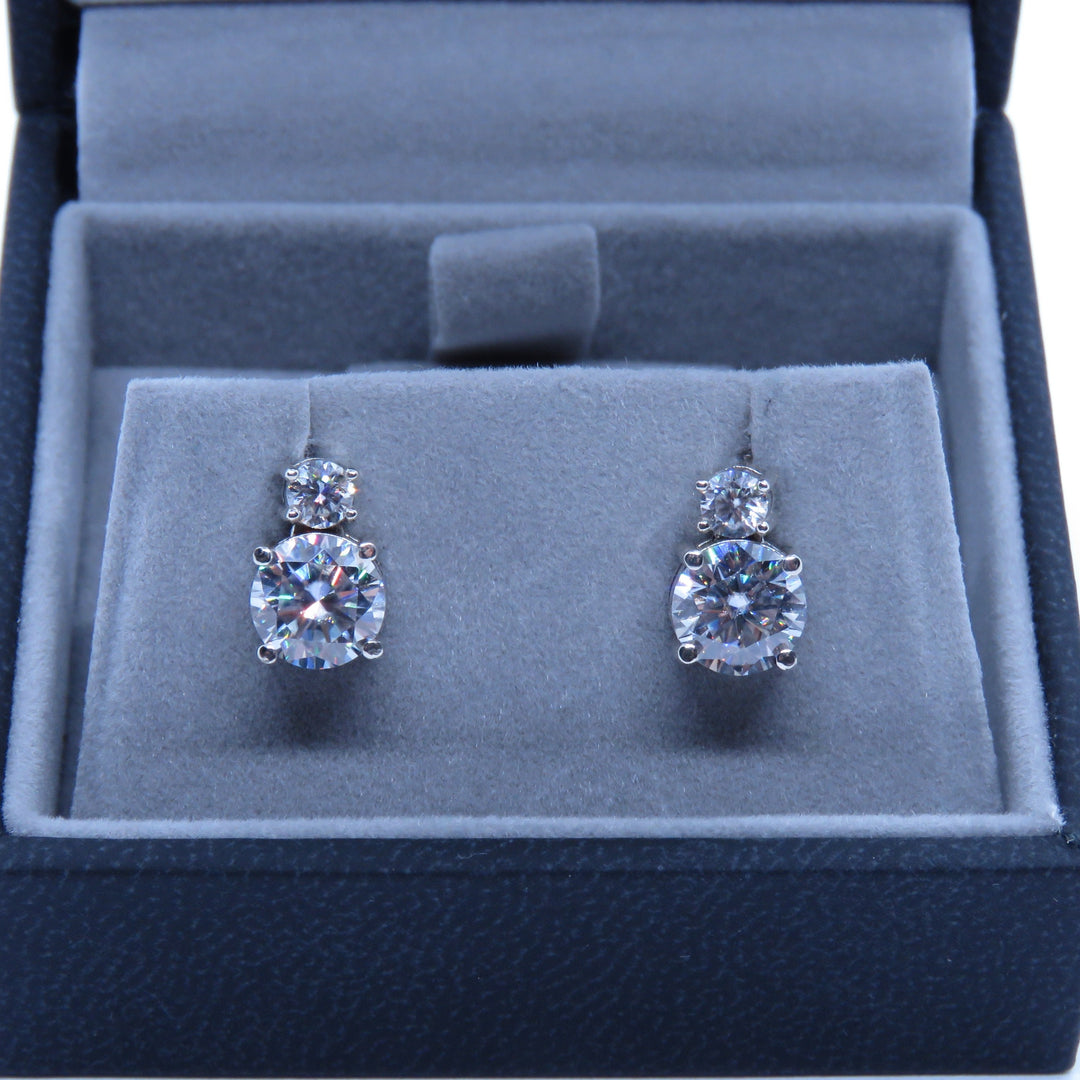 Moissanite Double Studs