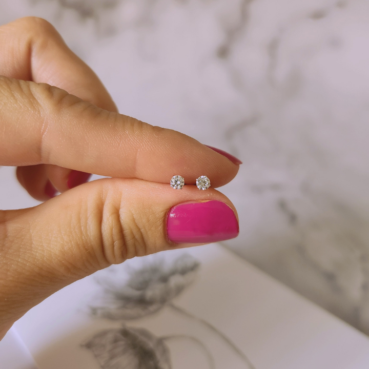 Mini Moissanite Studs