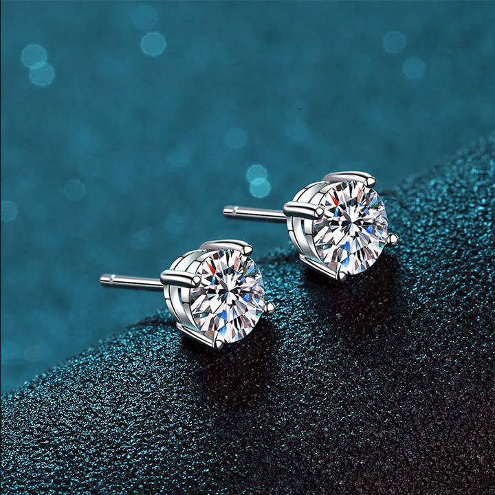 Large Moissanite Studs