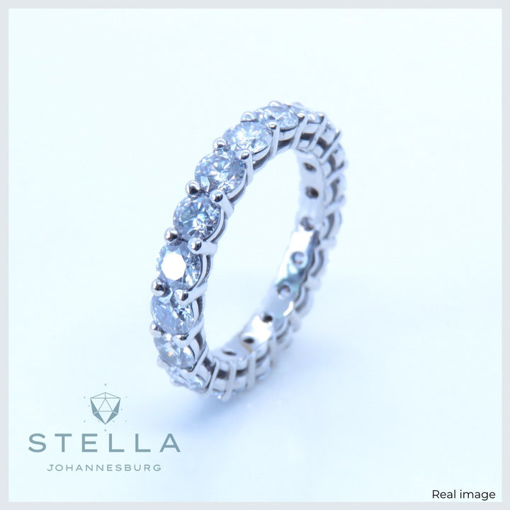 Classic Round Moissanite Full Eternity Band