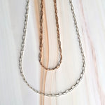 Skinny Paperclip Chain Necklace in Sterling Silver