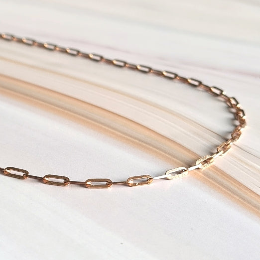 Skinny Paperclip Bracelet in Gold