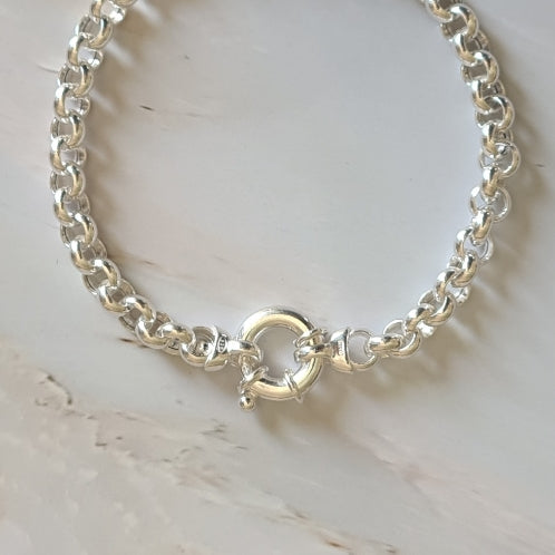belcher bracelet with signoretti clasp in sterling silver